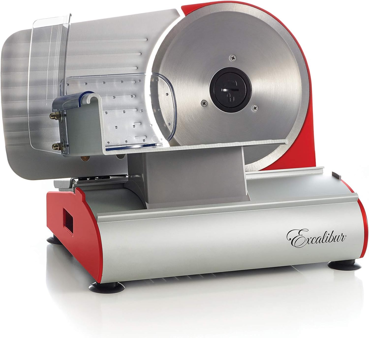 Excalibur Do It Yourself Electric Food Slicer with Smooth Blade, 7.5-Inch, Red