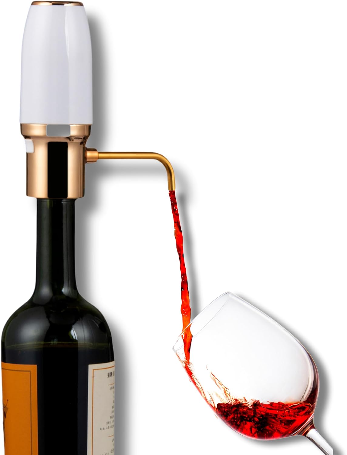 Sip & Shimmer Electric Wine Aerator, Modern Wine Aerator, Electric Wine Dispenser, Gold Wine Pourer, Wine Pump, Automatic Wine Pourer, Re-chargeable, Wine Gifts, Christmas Gift for Her, Gift for Mom