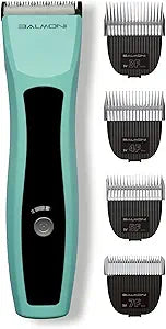 Professional Cordless Pet Trimmer for Dogs & Cats â€“ Rechargeable Grooming Clipper with Detachable Metal Blade, Low-Noise Motor, Includes 3/6/9/13mm Metal Blade Kit (Green)