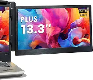 Teamgee P1 Plus Laptop Screen Extender 13.3â€ FHD 1080P IPS Displayï¼ŒDual USB & HDMI Portable Monitor, Plug-and-Play Compatible with Mac/Windows/Android, Fits 13-17" Laptops