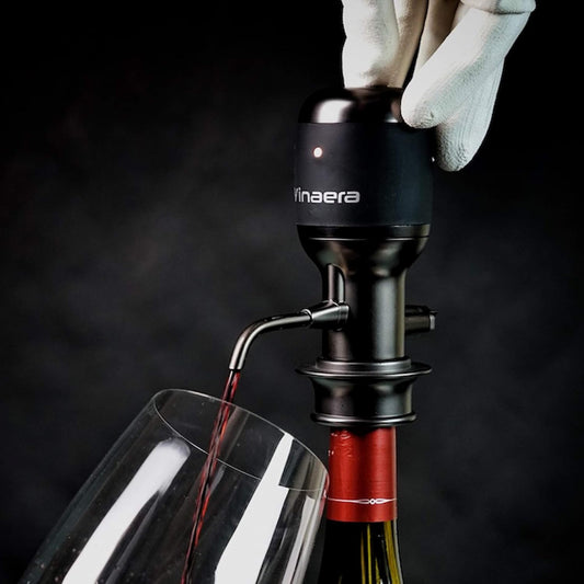 World's First Adjustable Electric Wine Aerator | Gun-Metal Special Edition | Vinaera PRO (Professional Edition)