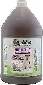 Nature's Specialties Almond Crisp Ultra Concentrated Dog Shampoo for Pets, Makes up to 32 Gallons, Natural Choice for Professional Groomers, Texturizing and Volumizing, Made in USA, 1 gal