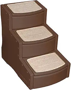 Pet Gear Easy Step III Pet Stairs, 3 Step for Cats/Dogs, Removable Washable Carpet Treads, for Pets Up to 150lbs, No Tools Required, Available in 6 Colors