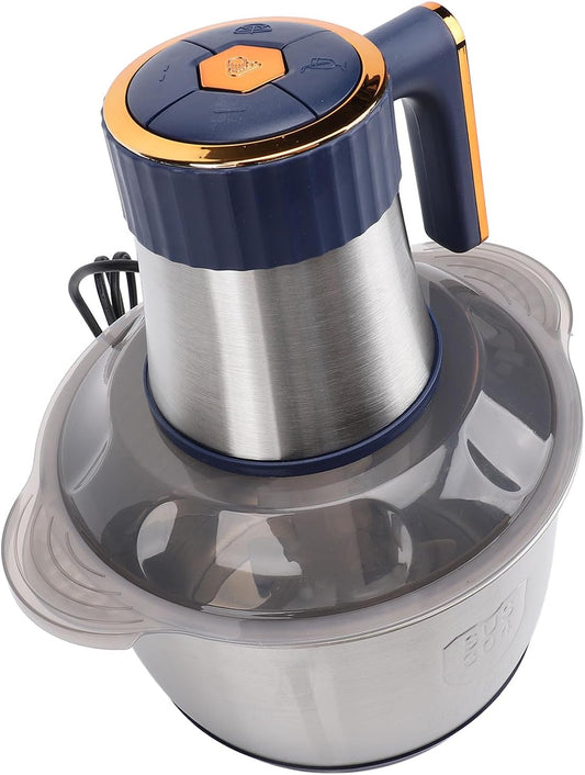 Electric Meat Grinder, Food Chopper with 5L Stainless Steel Bowl 500W Copper Motor for Kitchen Meat Vegetables Onion Garlic Salad Fruits Nuts (US Plug 110V)