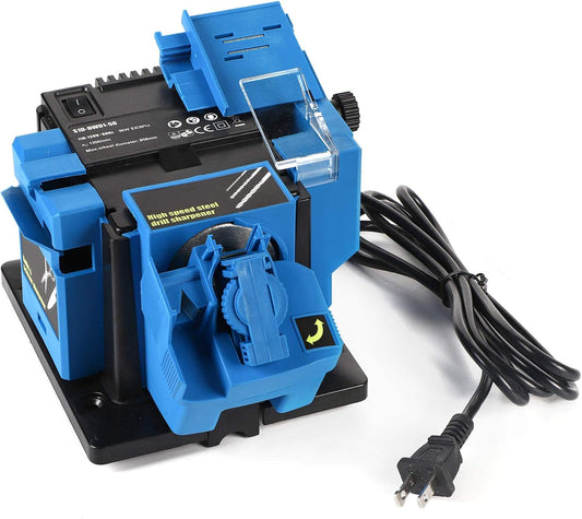 Universal Sharpening Station, Multifunctional Household Electric Scissor Sharpener Drill Bit Sharpener for Quick Sharpening Polishing (US Plug 110V)