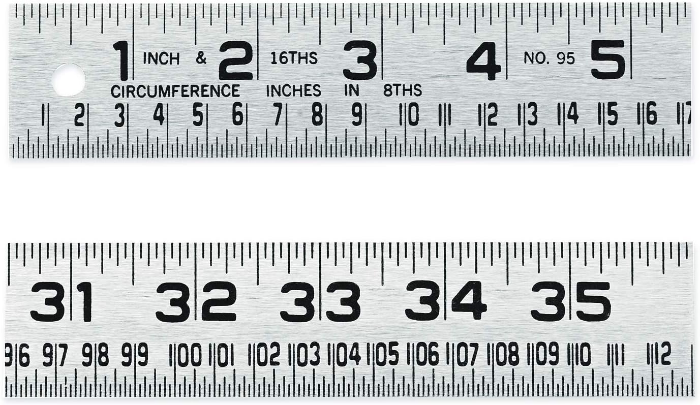Crescent Lufkin 954FTN 1-1\/4" x 4' Tinner's Circumference Steel Rule