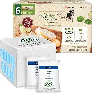 Freshpet SÐµlÐµÑt Deli Fresh, Chiken Recipe with Spinach & Potato, Grain Free Rolls 6/1.5 lbs (Total 9 lbs)