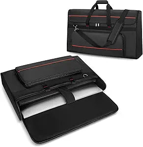 Trunab Portable Monitor Carrying Case, 27-32 Inch Computer Screen Padded Bag Hold Up to 2 LCD Screens/TVs, Not Compatible with iMac, with Accessories Pocket, PU Bottom, for Travel, Work, Transport