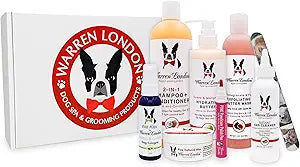 Warren London Ultimate Dog Spa Gift Box â€“ 8-Piece Grooming & Pampering Kit | Hydrating Butter, Exfoliating Butter Wash, 2-in-1 Shampoo, Paw Defense Wax, Wet Kiss Cologne, Pawdicure Tools | Gift Set