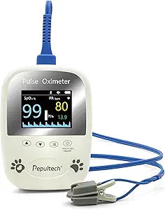 Veterinary Pulse Oximeter for Dogs Cats,Bluetooth Pet Heart Rate Monitor, Veterinarian Blood Oxygen Saturation and Pulse Rate Spo2 Monitor,Clinic or Pre-Vet Student Tools