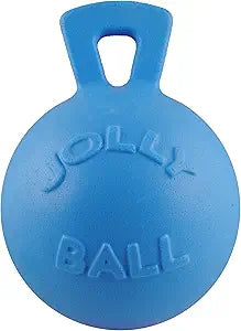 Jolly Pets Tug-n-Toss Heavy Duty Dog Toy Ball with Handle, 10 Inches/X-Large, Blueberry for All Breed Sizes