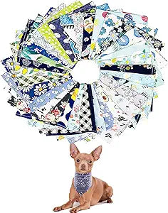 PET SHOW 50pcs Bulk Small Dog Cotton Bandanas Boy Male Cat Puppies Bibs Washable Triangle Head Scarfs Wholesale Medium Dogs Bandana Photo Prop Grooming Accessories