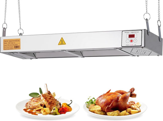 Electric Food Warmer with Cord & Plug 24” 650W Food Heat Lamp Strip Heater Commercial Food Warmer Food Heating Lamp Heat Lamp for Food