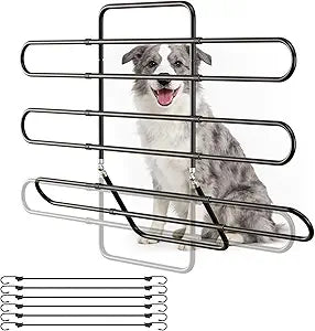 Adjustable Metal Dog Car Barrier, Universal Pet Divider with Steel Frame for SUV Truck Sedan & MPV, Car Dog Barrier & Back Seat Cargo Gate, Movable Panel Fits Seat Recline