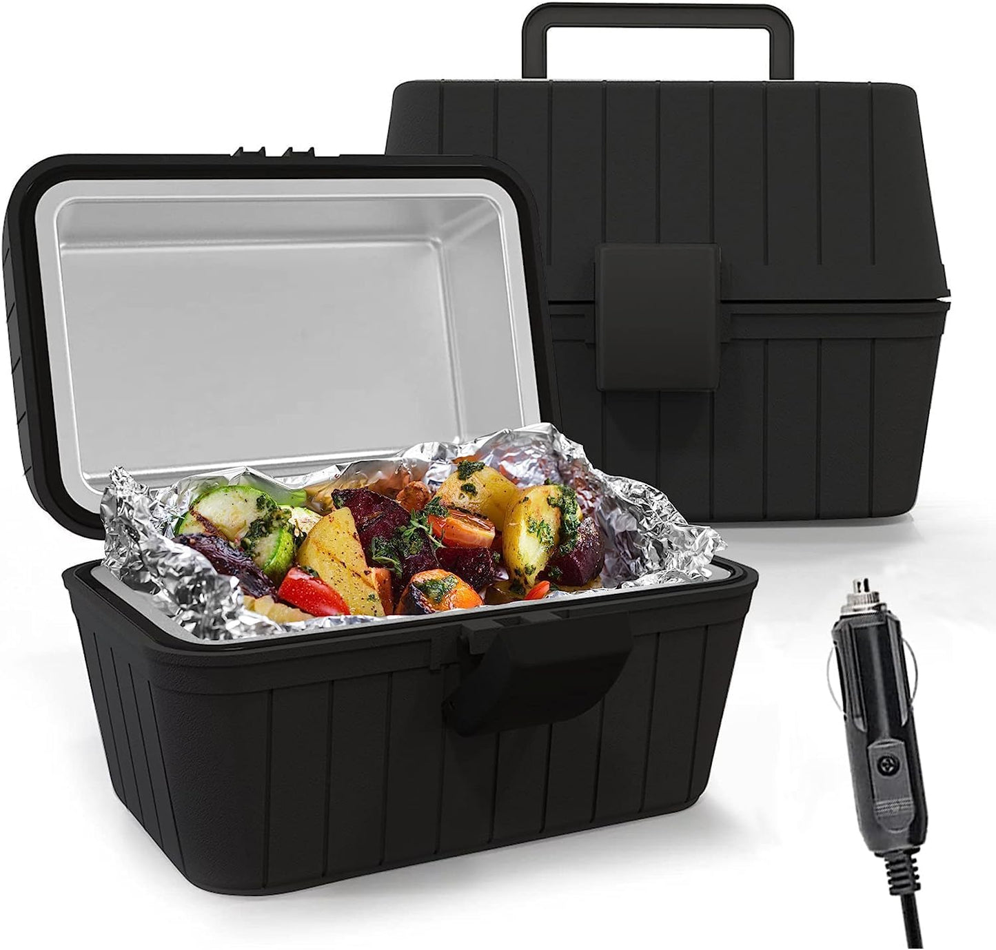 ZONETECH Heating Lunch Box - Premium Quality Electric Insulated Lunch Box Food Warmer Perfect for Picnics, Travelling, and On-site Lunch Break