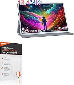 BoxWave Screen Protector Compatible with Intehill 4K Portable Monitor QUXGA Wide (13.4 in) - ClearTouch Anti-Glare ToughShield 9H (2-Pack), Anti-Glare 9H Tough Flexible Film Screen Protector