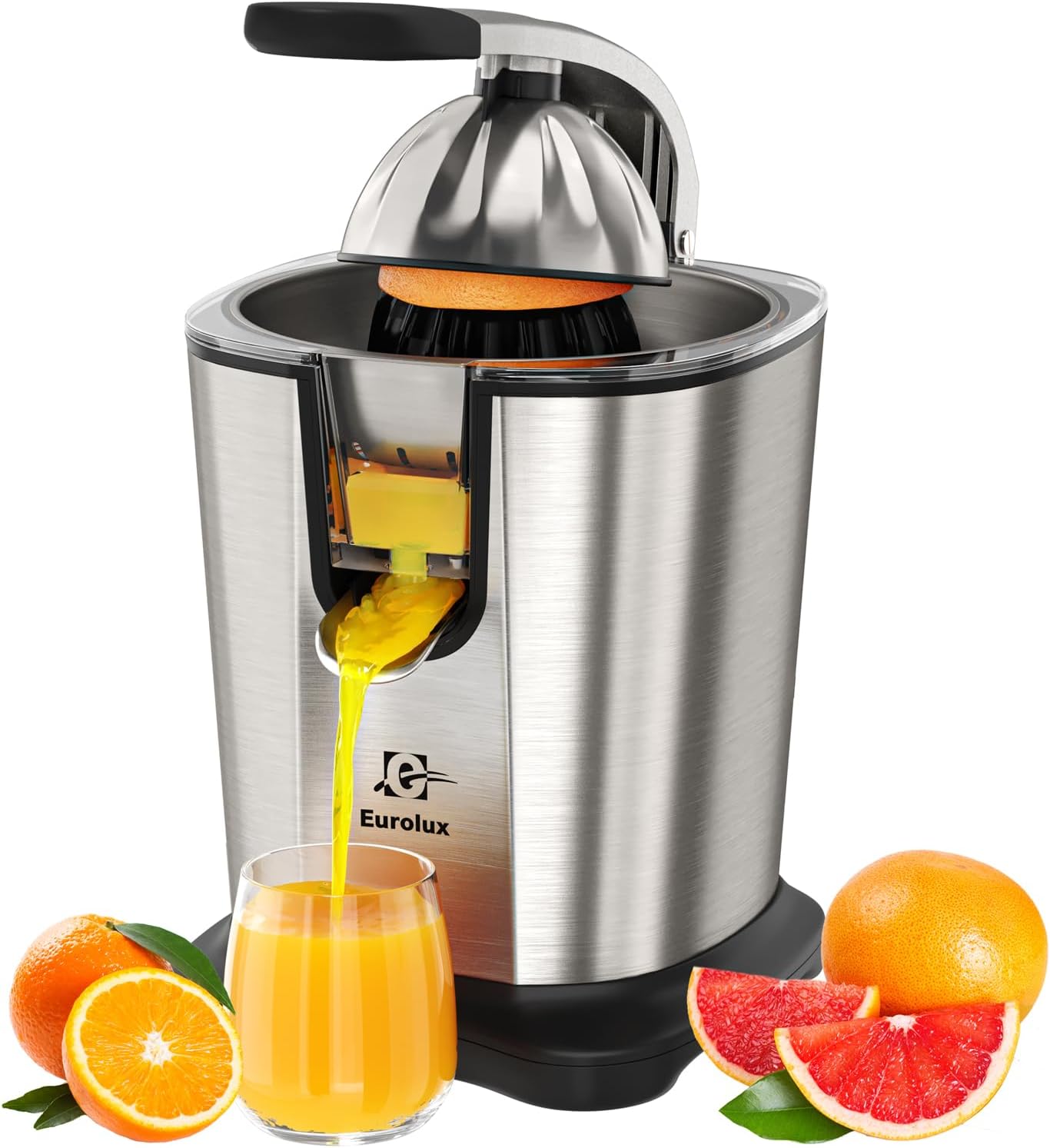Eurolux Electric Citrus Juicer Power Pro - With 300 Watts of Power, The Most Powerful Juicer, For Easy Smooth Juicing Experience | New Updated Design