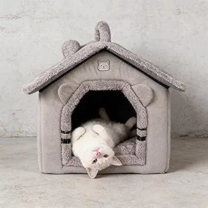 Indoor Cat House, Dog Tent for Indoor, Covered Dog Bed Pet House with Non-Slip Bottom, Indoor Cozy Cave for Kitten, Puppy & Small Pets