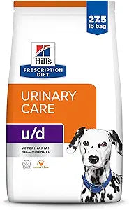 Hill's Prescription Diet u/d Urinary Care Dry Dog Food, Veterinary Diet, 27.5 lb. Bag