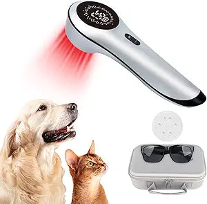 Cold Laser Therapy for Pet Animals Vet Muscle & Joint Pain Relief Wound Healing Careï¼ŒReduces Inflammationï¼ŒNear Infrared Light Therapy Device for Dogs Cats Horses with Upgrade Magneti Cover