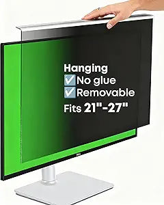 Hanging Privacy Screen Protector for 23-24" Monitors, Removable & No Installation Required, Â±30Â° Privacy Filter, Effectively Blocks High-Energy 460nm Blue Light  Dual Protection for Information Security & Eye Health(24"-16:9 (21.54"Ã—12.60"))