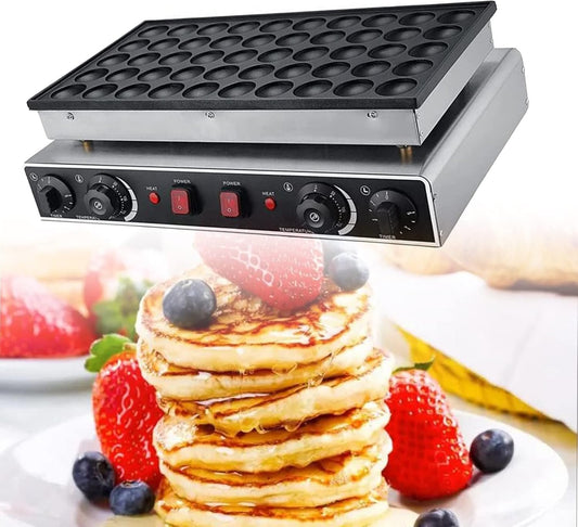 Hotcake Machine Mini Pancake Baker Gas 50 Holes Sandwich Cake Commercial Biscuit Dutch Poffertjes Grills Waffle Maker