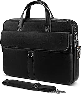 14 inch Laptop Leather Sleeve Bag for 2025-2021 14-inch MacBook Pro M5 A3434 M4 A3112 M3 A3401, 14" HP Dell Lenovo ASUS Acer Chromebook, Padded Travel Shoulder Accessory Case