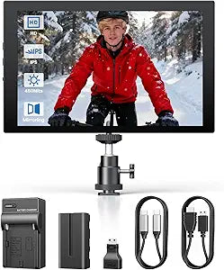 Eyoyo 7-inch Camera Field Monitor: 1280x800 IPS Mini HDMI Video Monitors, Screen Mirroring for iPhone, Battery Powered Portable Monitor for DSLR Photography PC Computer Security Monitoring Raspbery Pi
