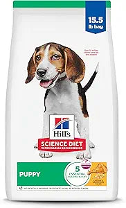 Hill's Science Diet Puppy, Puppy Premium Nutrition, Dry Dog Food, Chicken & Brown Rice, 15.5 lb Bag