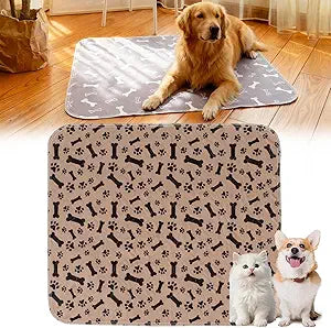 Puppy Pads with pheromones, 2026 Upgraded Washable Puppy Pads for Dogs & Cats, Pee Pad - Leak & Odor Waterproof, Non-Slip Base, Easy to Clean & Reusable (Brown-B, M: 27.6" Ã— 31.5")