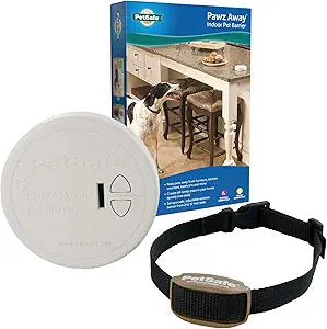 PetSafe Pawz Away Indoor Pet Barrier - Battery-Operated Indoor Invisible Containment Area with Adjustable Compatible Collar - Easy Setup for Furniture Protection