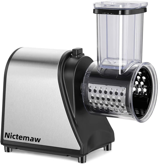 Nictemaw Electric Cheese Grater 250W, Cheese Shredder, Professional Electric Slicer Shredder for Potatoes, Carrots, Veggies, Upgraded
