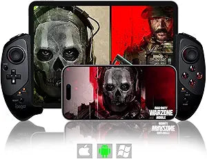 arVin Gaming Controller for iPad/iPad Mini/iPad Air, iPhone 15/14/13/12, iOS, Tablet Android Gamepad for Samsung Galaxy Tab, HUAWEI MatePad, Yoga Tab[within 5-11 inch] PC Game Joystick for COD, Steam