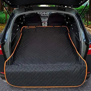 iBuddy Cargo Liner for Dogs Waterproof Pet Cargo Covers for SUV with Bumper Flap Protection Heavy Duty Nonslip Dog Trunk Cargo Protector Washable Dog Seat Cover for Universal and Large Size SUVs