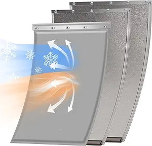 3-Flap Large Dog Door Replacement Flap with Screws, Compatible with PetSafe Freedom Doggie Doors PAC11-11039, 10 1/8" X 16 7/8", Pet Door Replacement Flap for Extreme Weather Resistance(-20 to 120Â°F)