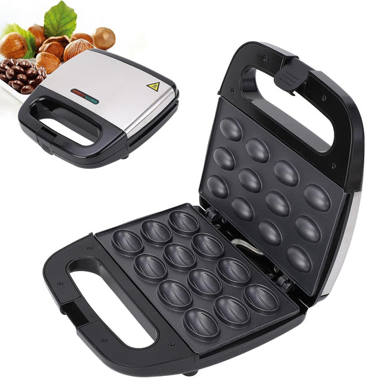 Generic Walnut Cookie Maker, Electric Nut Waffle Bread Maker, 12Pcs Non Stick Double Sided Walnut Cookie, Electric Oreshki Maker for Home for Breakfast, Genericw6ye29pxsk