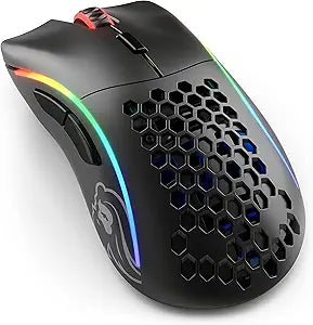 Glorious Gaming Model D- (Small) Wireless Gaming Mouse - 67g Superlight Honeycomb Design, RGB, Ergonomic, Lag Free 2.4GHz Wireless, Up to 71 Hours Battery - Black