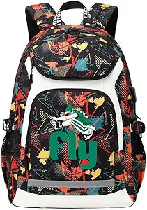 American Football Player 26 Multifunction Rugby Backpack Travel Laptop Daypack Night Reflective Strip Fans Bag (R - Pattern 3)