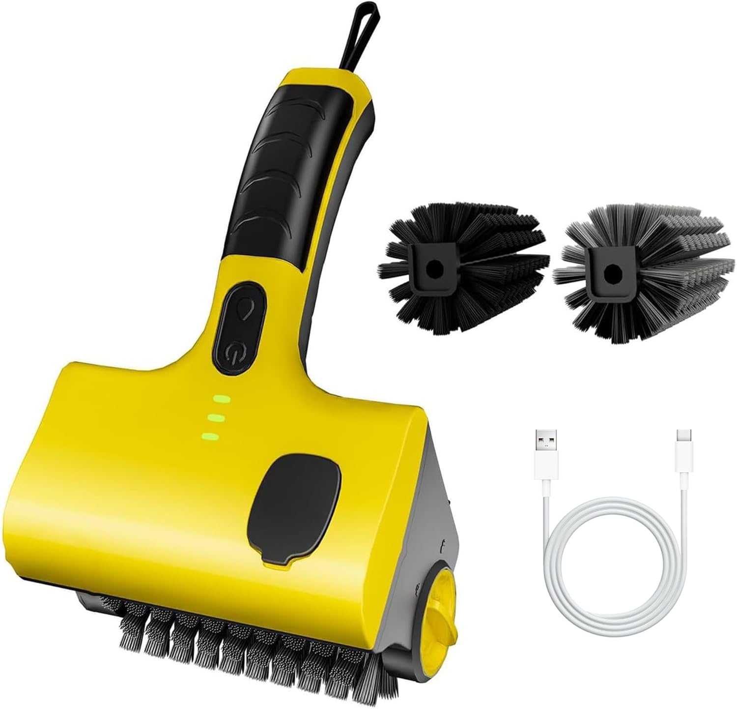 Electric Grill Cleaner – Bristle-Free, Cordless BBQ Scrubber with Built-in LED Spotlight, 304 Stainless Steel Roller, Dishwasher-Safe Head, 350 RPM High-Speed Cleaning