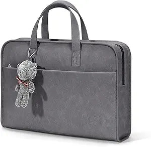 Protective Sleeve Case Bag Compatible with MacBook Pro 16 Inch, 15.6 inch, HP, Dell, Acer Aspire, Asus Notebook, Computer Bag with Shoulder Strap,Pocket,Handle, Gray