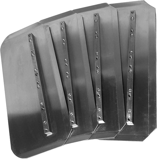 Virginia Abrasives 423-CB0818 - Professional Power Trowel Blades for Concrete\/Masonry Refinishing, 8" x 18" Fits 46" Machines | Stainless Steel Combination Trowel Blades Set of 4