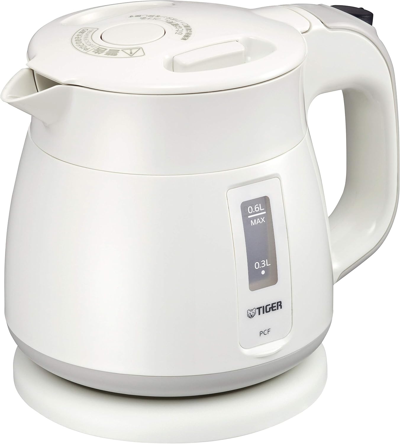 Tiger Electric Kettle 600ml White Wakuko PCF-G060-W Tiger