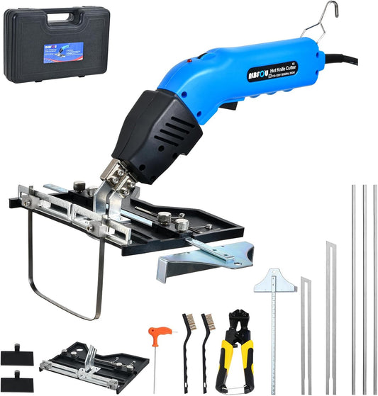 NLBFOU Electric Hot Knife Kit for Grooving\/Sculpting\/Cutting (5 Blades) Air Cooled 200W 110-120V Pro Slotter Foam Cutting Tool Styrofoam Cutter for XPS, EPP, EPS, EVA, EPE, KT Board, Sponge