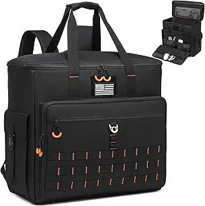 Computer Desktop Tower Carrying Case - Portable PC Travel Case for Full Tower ATX Computer Case, PC Carrying Case Bag with Padded Shoulder Straps, Holds Desktop CPU, Keyboard, Mouse, Black