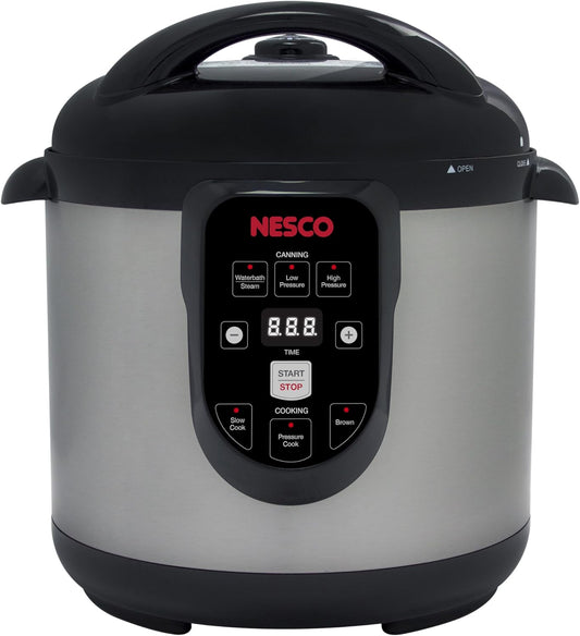Nesco NPC-9 Smart Electric Pressure Cooker and Canner, Stainless Steel, 9.5 Qt