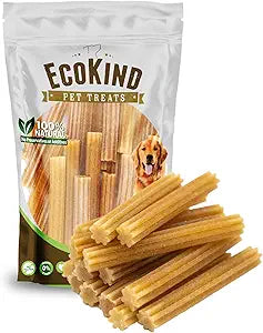 EcoKind Pet Treats Premium Gold Chicken Flavored Churro Chews | All Natural Himalayan Yak Cheese Dog Chew for Small to Large Dogs | Keeps Dogs Busy & Enjoying Indoors & Outdoor Use (30 Sticks)