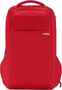 Incase ICON Backpack  Large Tech Backpack for Business, School, Travel  Laptop Bag with 8 Compartments, Fits 16 Inch Devices  Dedicated Laptop, Tablet, Phone and Accessory Pockets - Signal Red