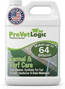ProVetLogic Kennel & Turf Care- Floor Cleaner, Synthetic Pet Turf Cleaner, Deodorizer & Drain Maintainer- Gallon (Concentrated)