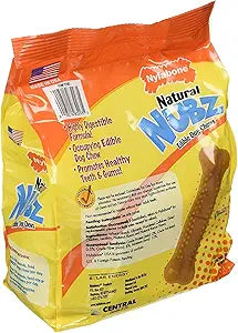 (pack of 2) Nylabone Natural Nubz Edible Dog Chews 22ct. (2.6lb/bag) -Total 5.2lb (Limited Edition)