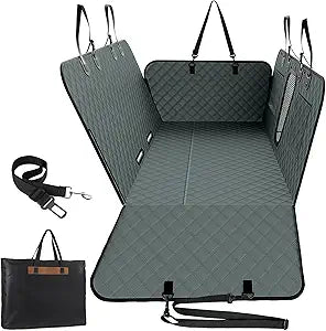 A-Pce 600D Heavy Duty Dog Car Seat Cover for Back Seat,2025 Upgraded Hard Honeycomb Bottom Back Seat Extender for Dogs- Holds 600lbs,Waterproof Scratch Proof Nonslip Dog Hammock for SUV,Grey
